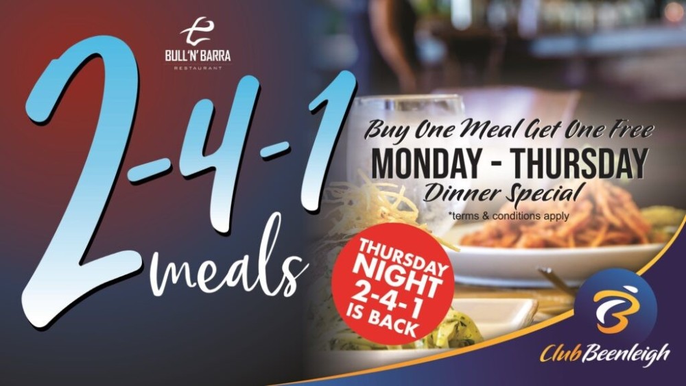 2-4-1 Dinner Special Monday - Thursday From 5:30pm